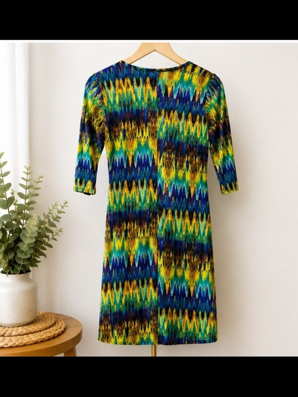 Emma & Michele Multicolor V-Neck Dress - Picture 3 of 4